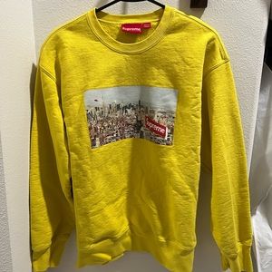 Supreme Aerial Crewneck Lemon Size M unisex